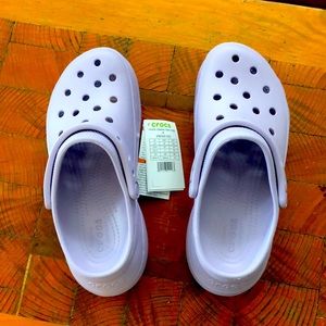 “Bae” Platform Crocs / Clogs in size W9/M7 (EU 39-40). Lavender. NWT
